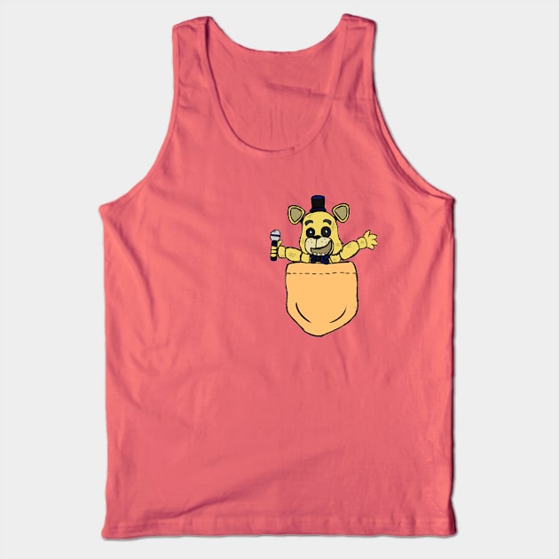 Golden Freddy - FNAF Pockets Tank Top by oh_shoot_arts